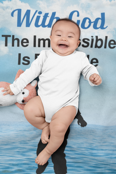 Soft Fleece Baby Blanket, Walk on Water Baby